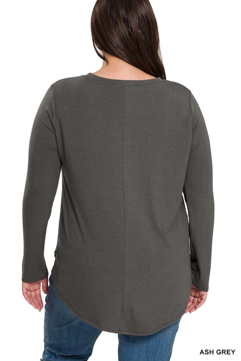 Curvy Long Sleeve Essential Tee