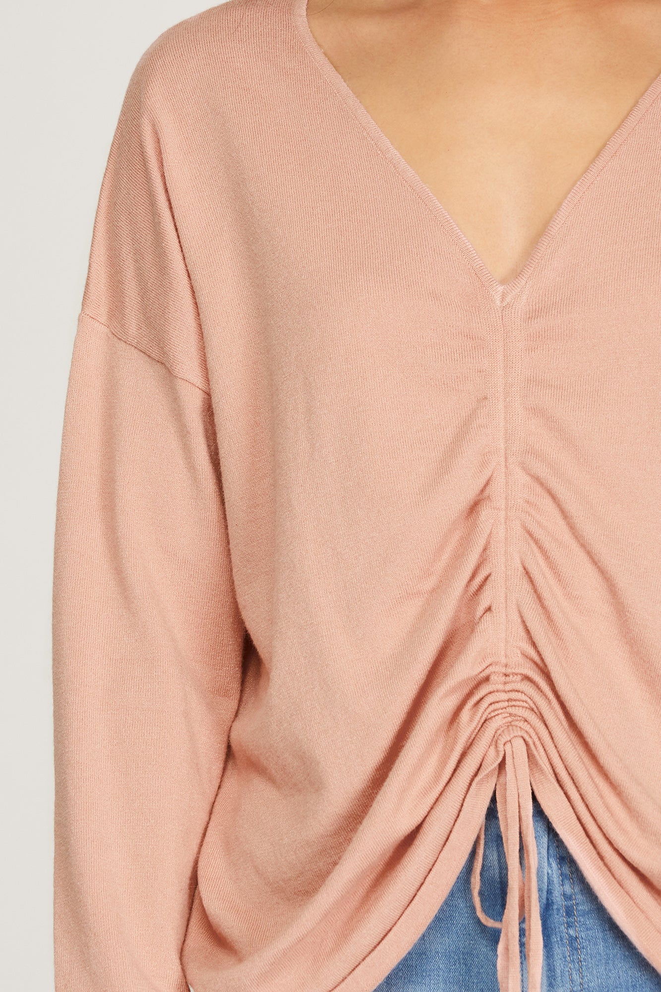 Ruched Front Sweater