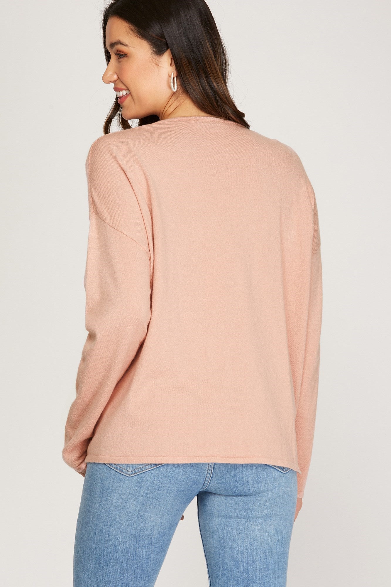 Ruched Front Sweater