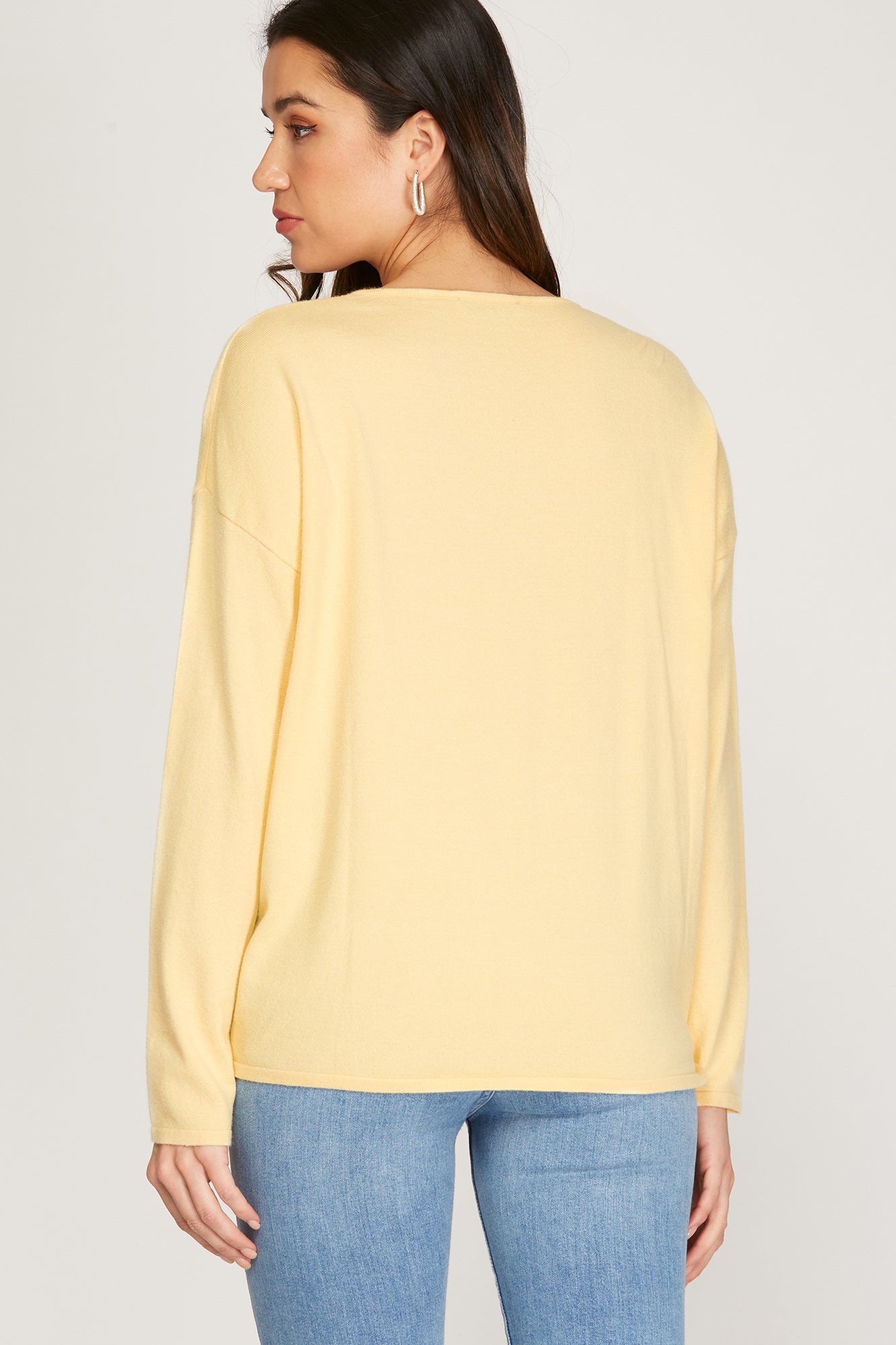 Ruched Front Sweater