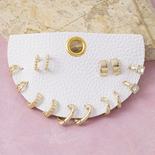 Heart Hoop Huggie Earring Set