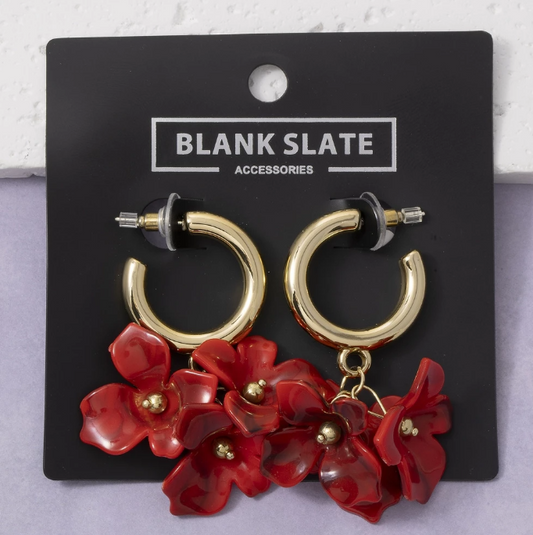 Acrylic Flower Cluster Earrings