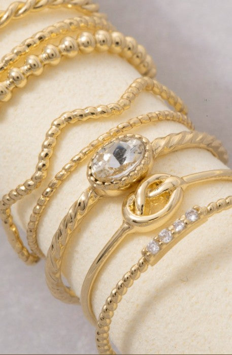 Assorted Ten Piece Ring Set