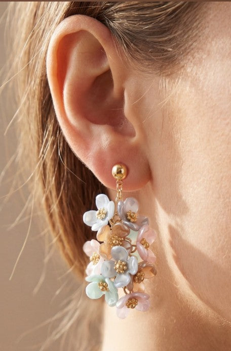 Colorful Acrylic Cluster Earring