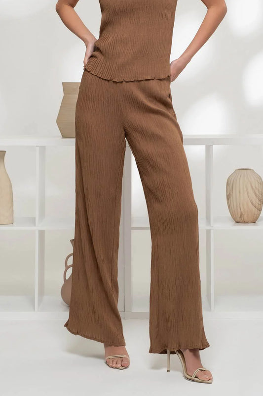 High Waist Plisse Pant