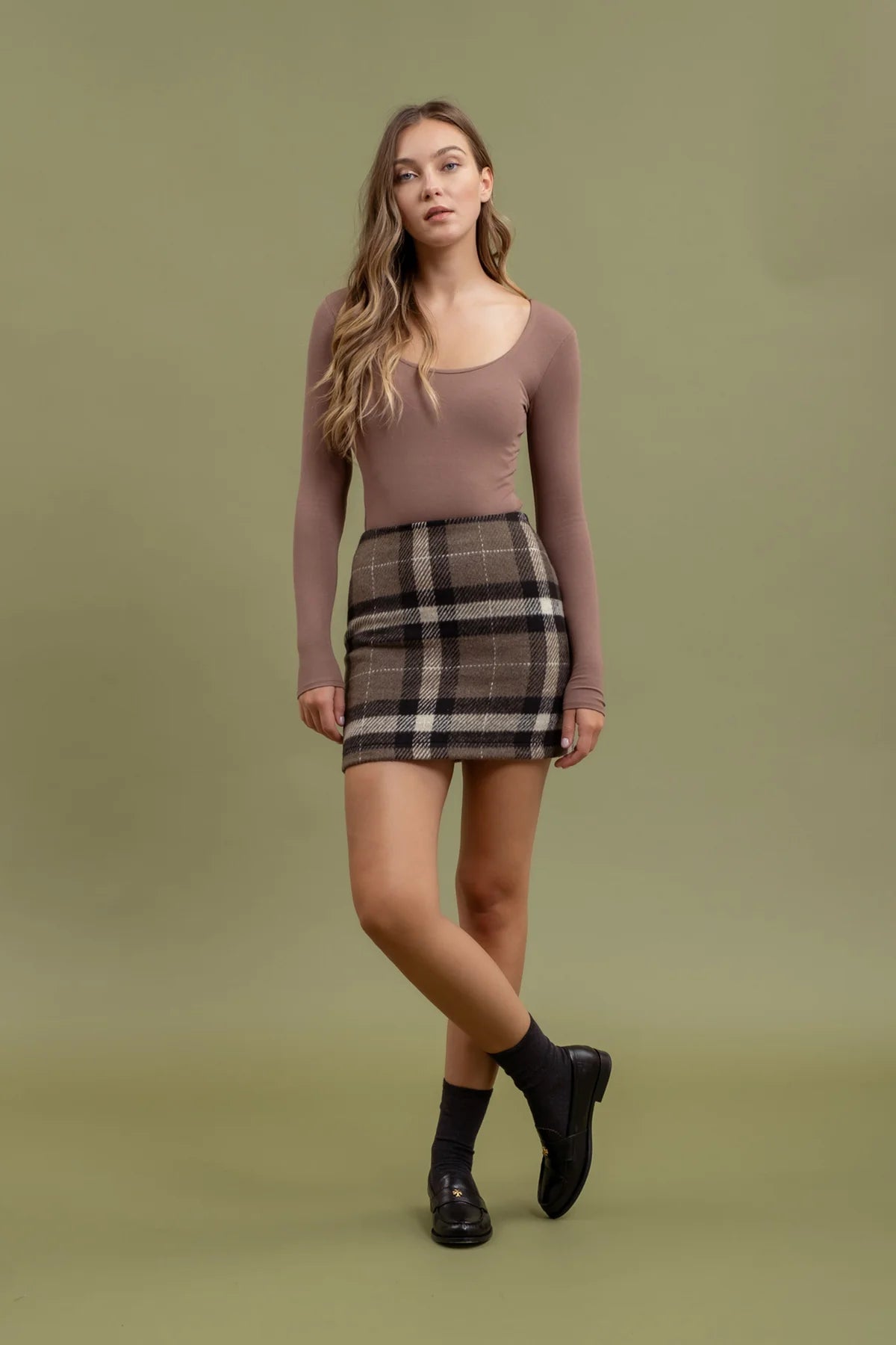 Plaid Mini Skirt