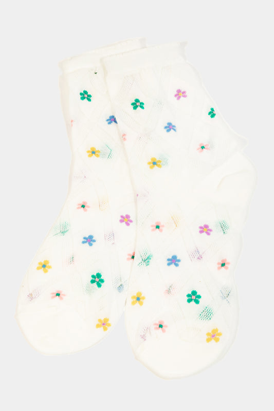 Groovy Flower Patterned Socks
