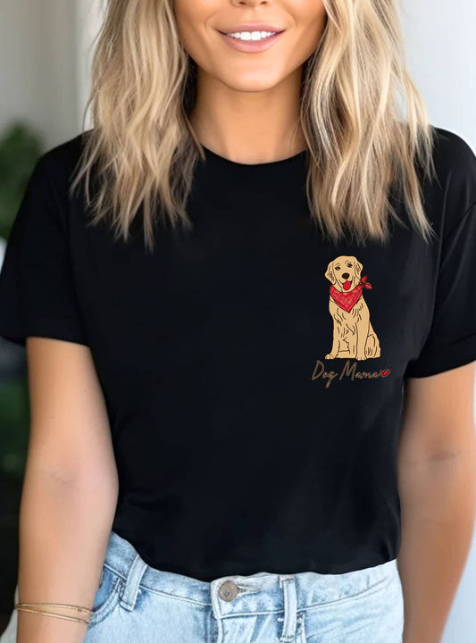 Dog Mama Golden Retriever Graphic Tee