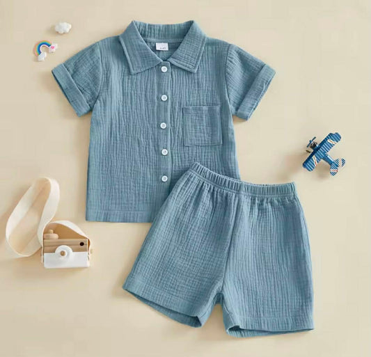 Kids Collard Short Set