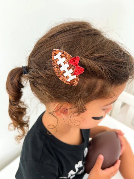 Kids Football with Bow Hair Accessory