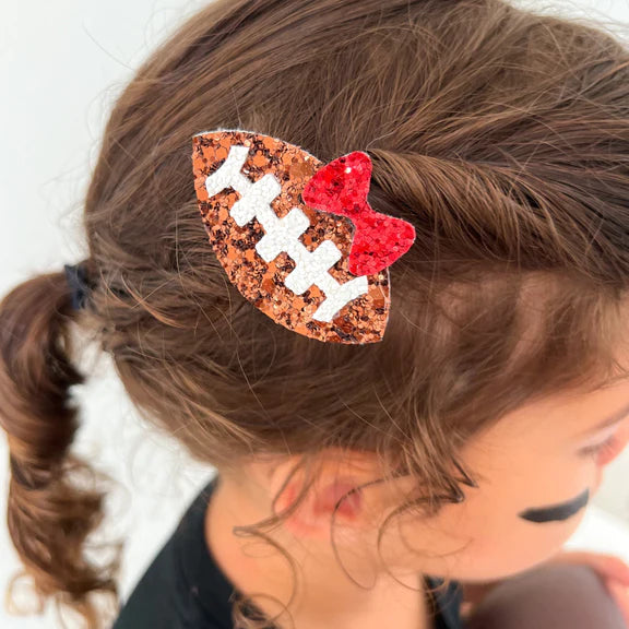 Kids Football with Bow Hair Accessory