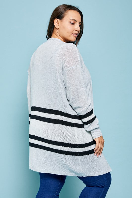 Varsity Stripe Cardigan Sweater