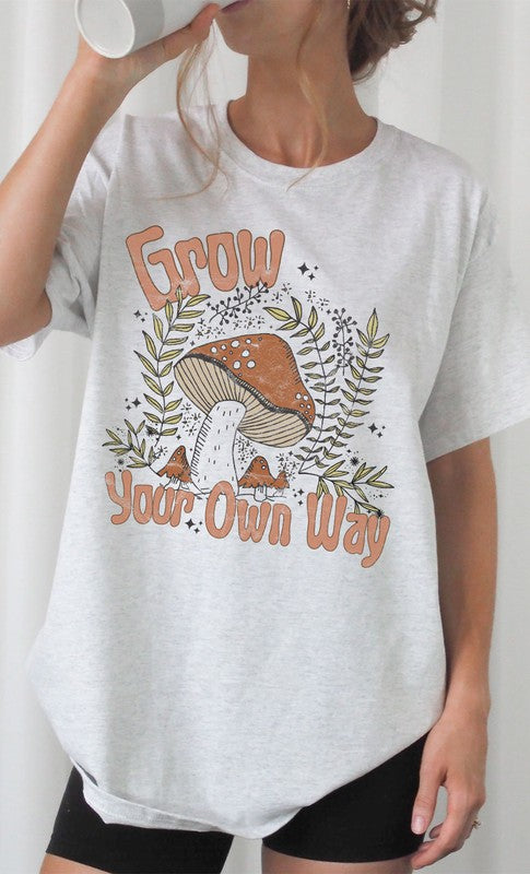 Grow Your Own Way Oversized Graphic Tee