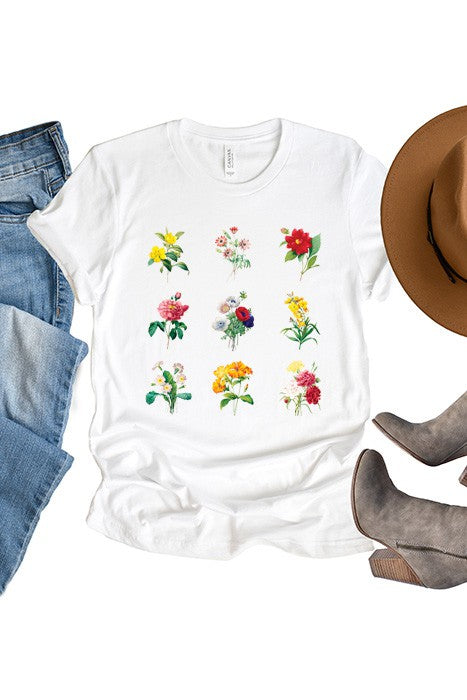 Colorful Flowers Graphic Tee