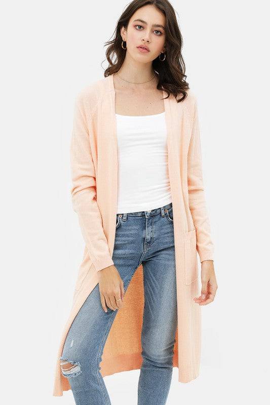 Longline Duster Cardigan Sweater