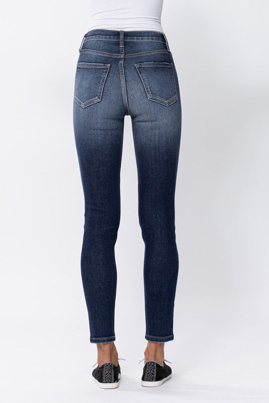 Tova High Rise Skinny Jean with Front Distressing