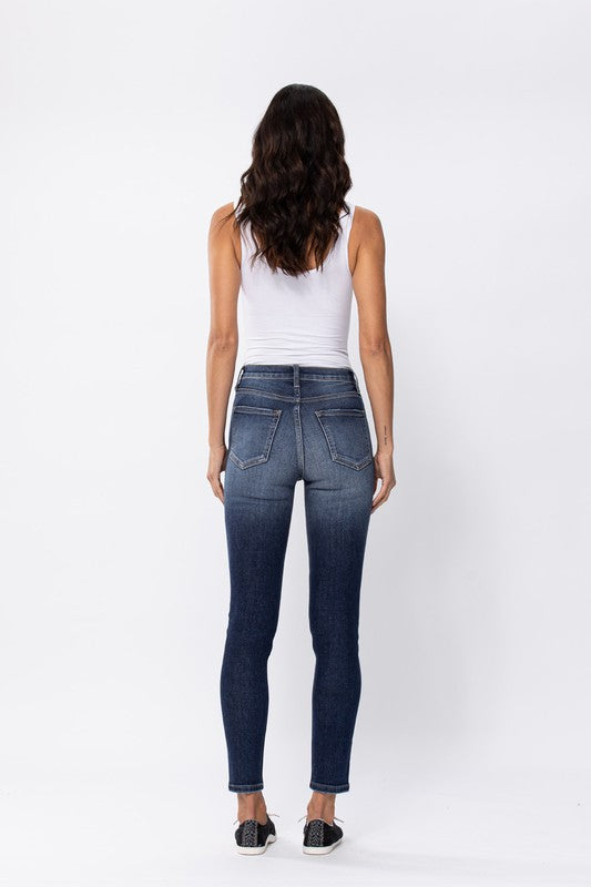 Tova High Rise Skinny Jean with Front Distressing
