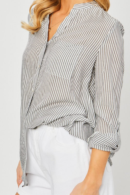 Stripe Button Up Shirt