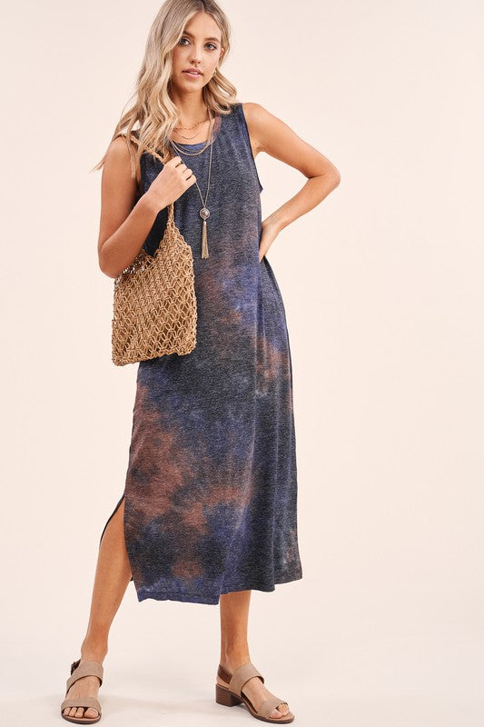 Midi Tie Dye Tank Dress