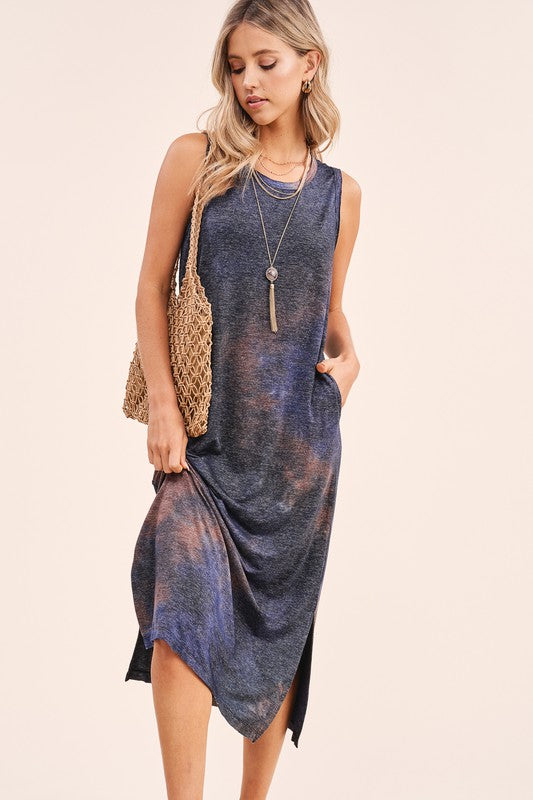 Midi Tie Dye Tank Dress