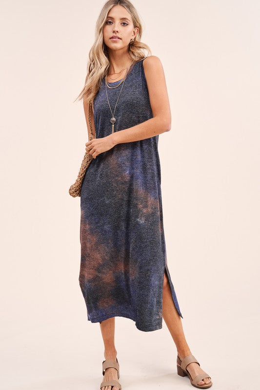 Midi Tie Dye Tank Dress