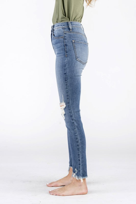 Mylie High Rise Distressed Skinny Jeans