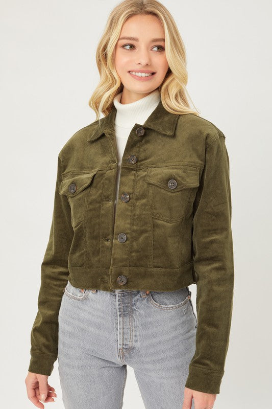 Cropped Corduroy Jacket