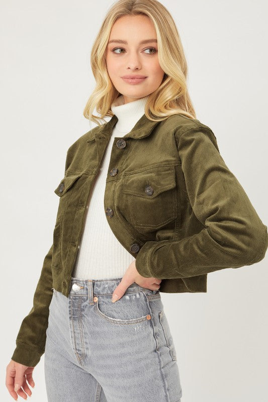 Cropped Corduroy Jacket