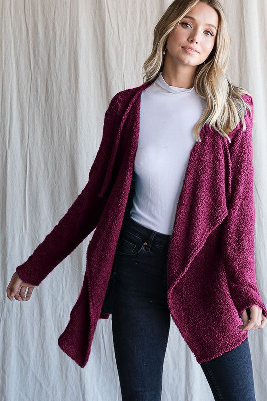 Open Front Knit Cardigan