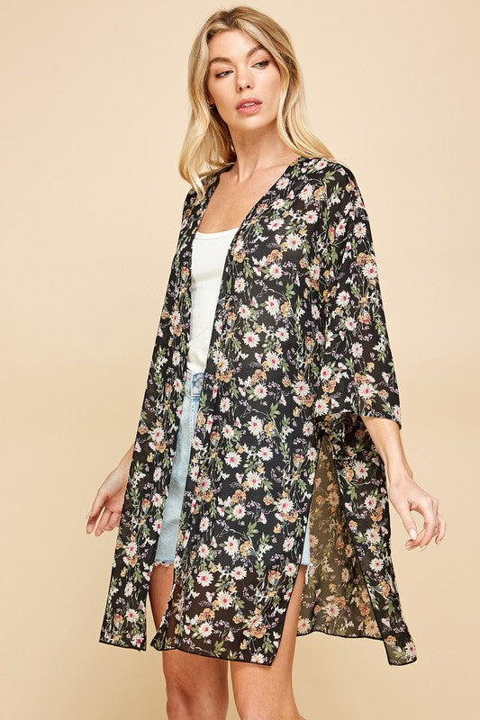 Floral Printed Kimono