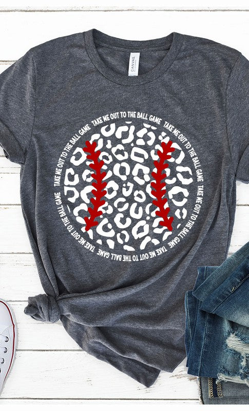 Leopard Baseball Graphic Tee