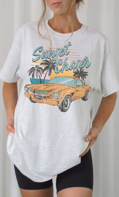 Sunset Chaser Oversized Graphic Tee