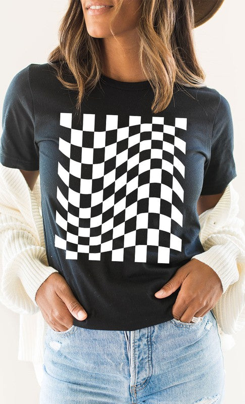 Groovy Checkered Graphic Tee