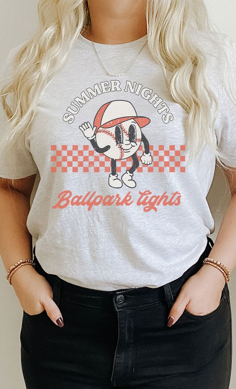 Vintage Summer Nights Ballpark Graphic Tee