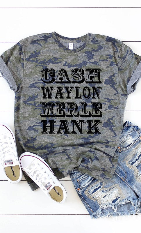 Camo Country Singer Graphic Tee