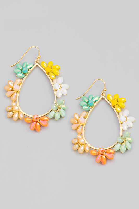 Flower Teardrop Earrings