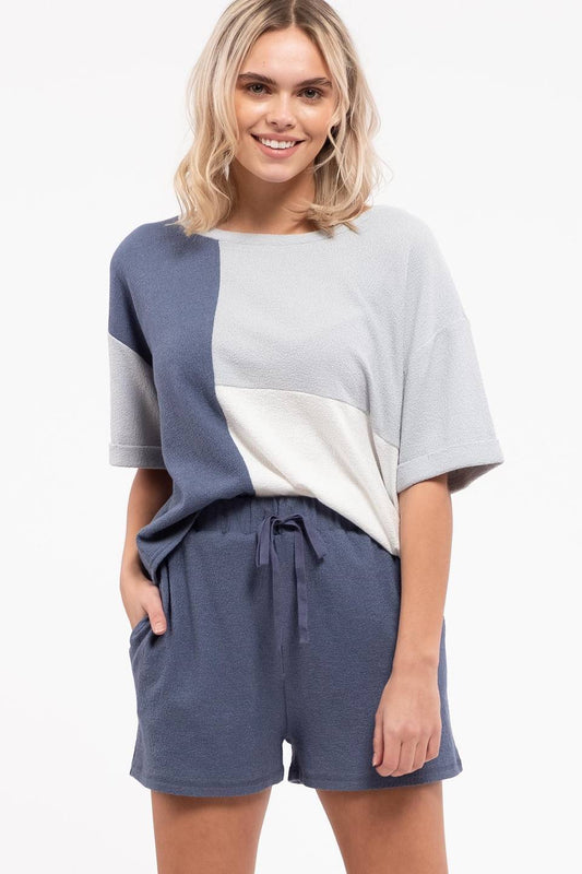 Colorblock Cozy Top