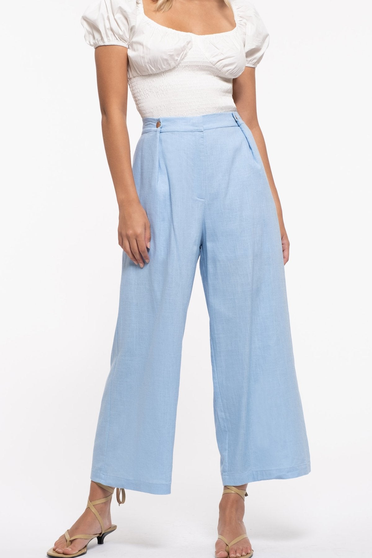 Pleated Wide Leg Pant