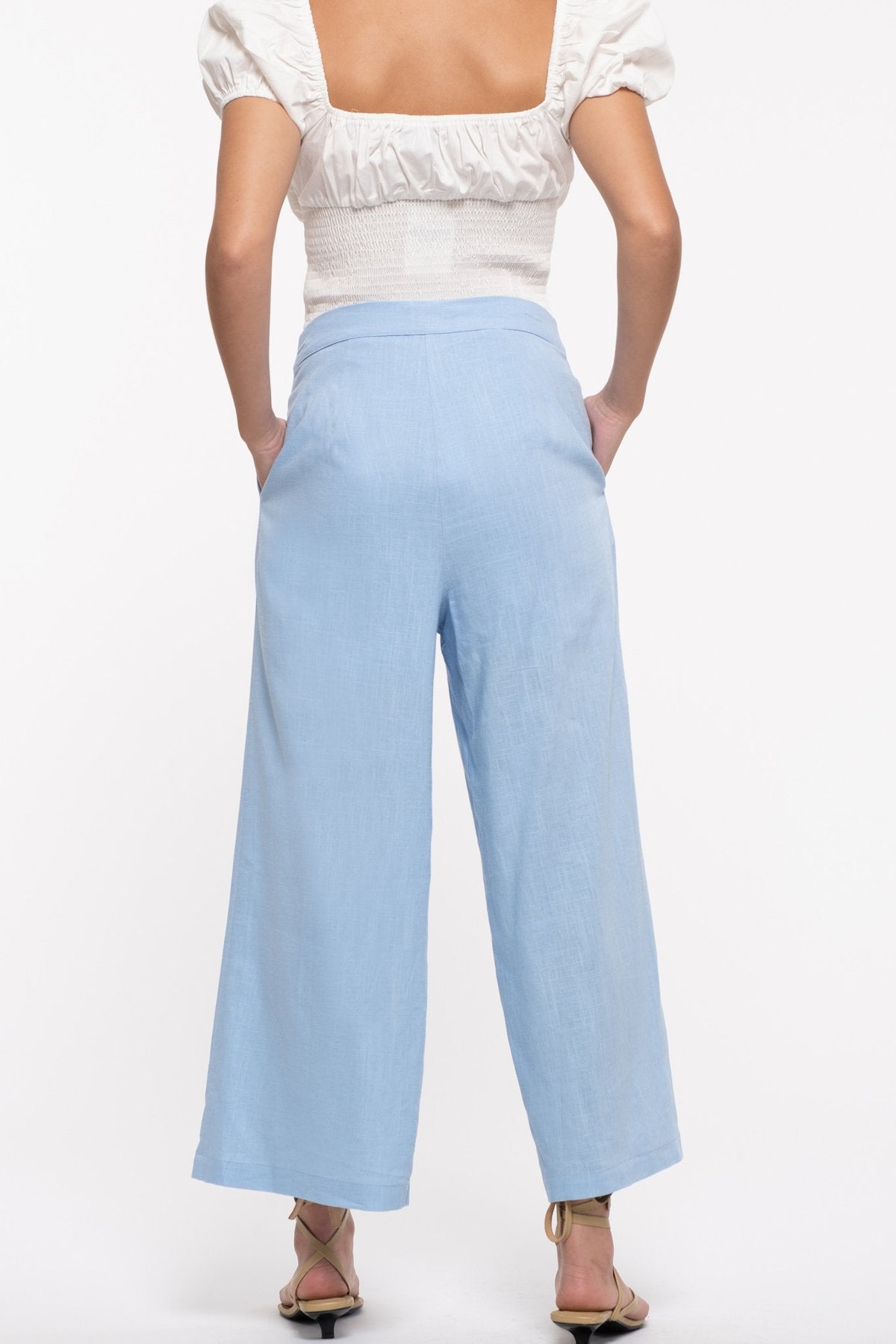 Pleated Wide Leg Pant