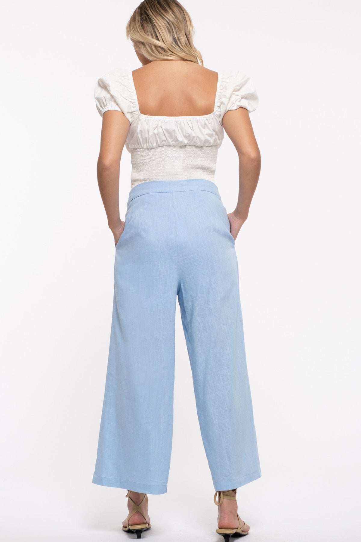 Pleated Wide Leg Pant