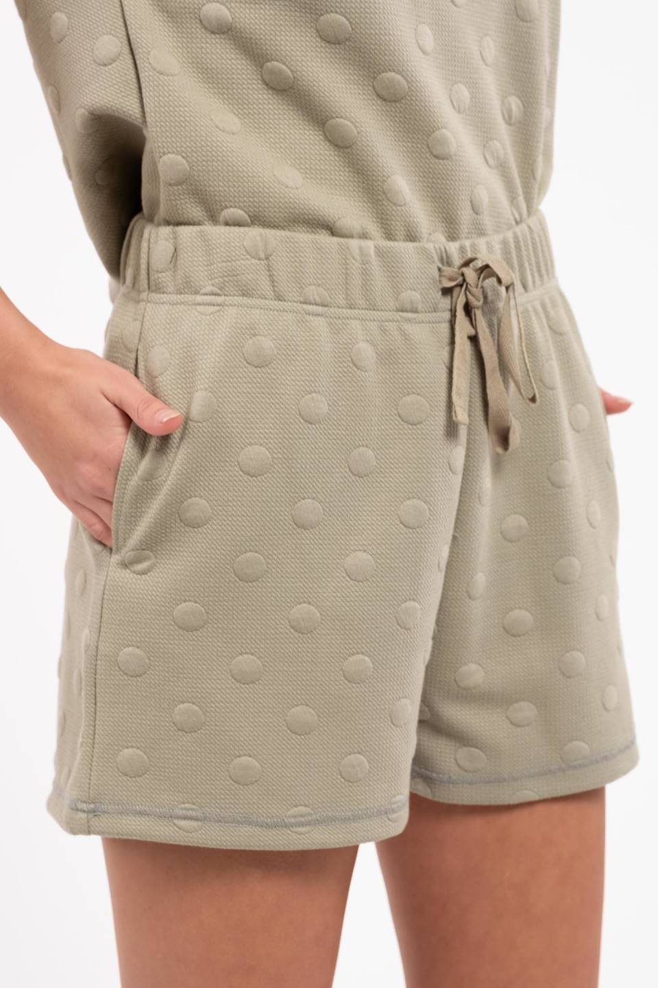 Textured Swiss Dot Cozy Shorts