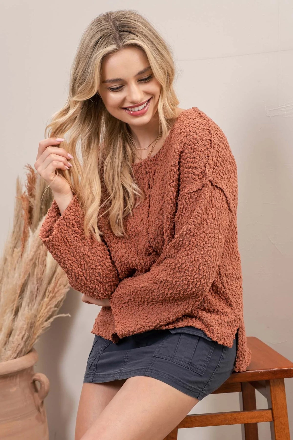 Cozy Textured Pullover Sweater