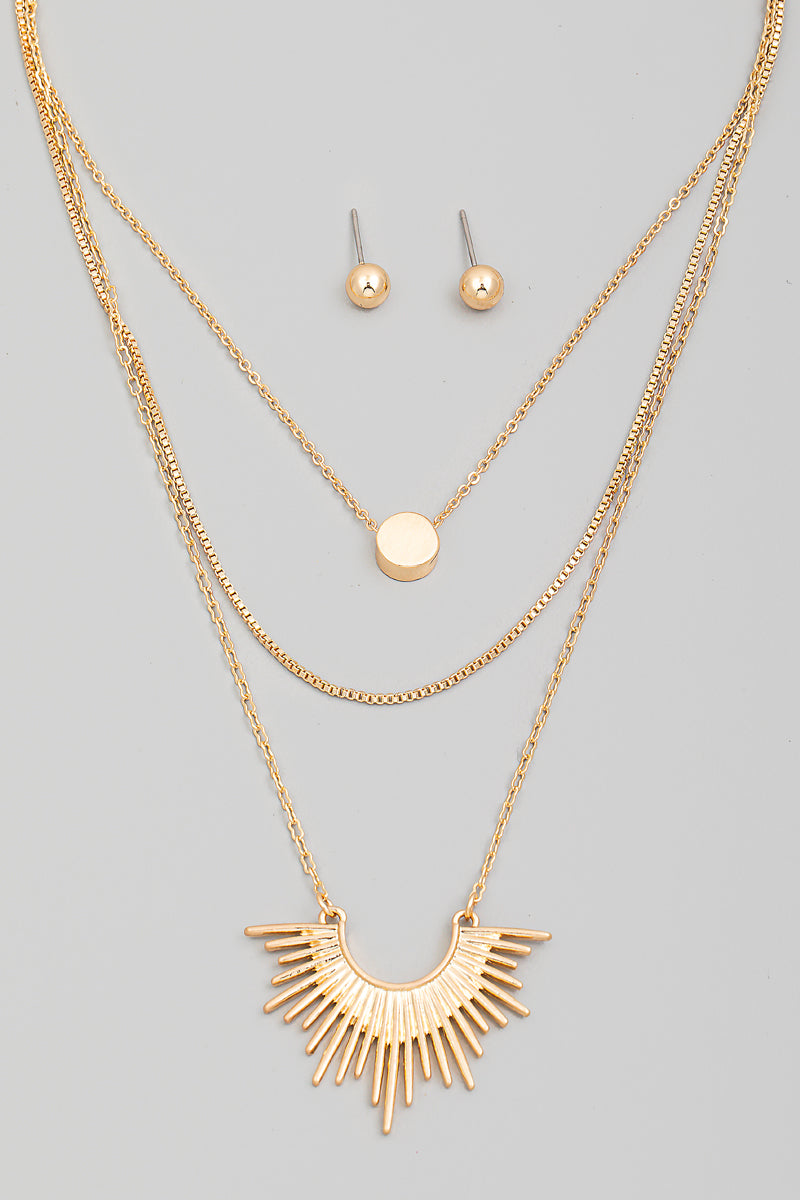 Sunray Layered Necklace