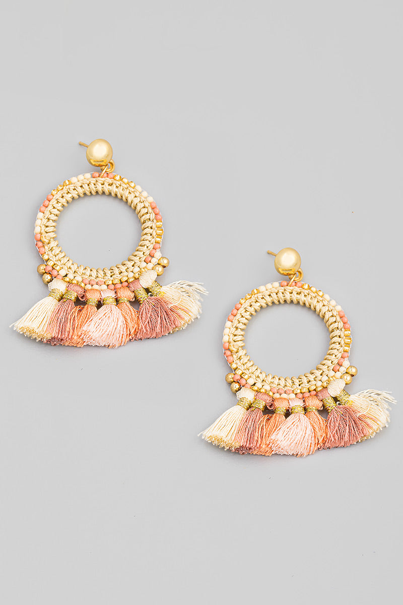 Circle Fringe Earrings