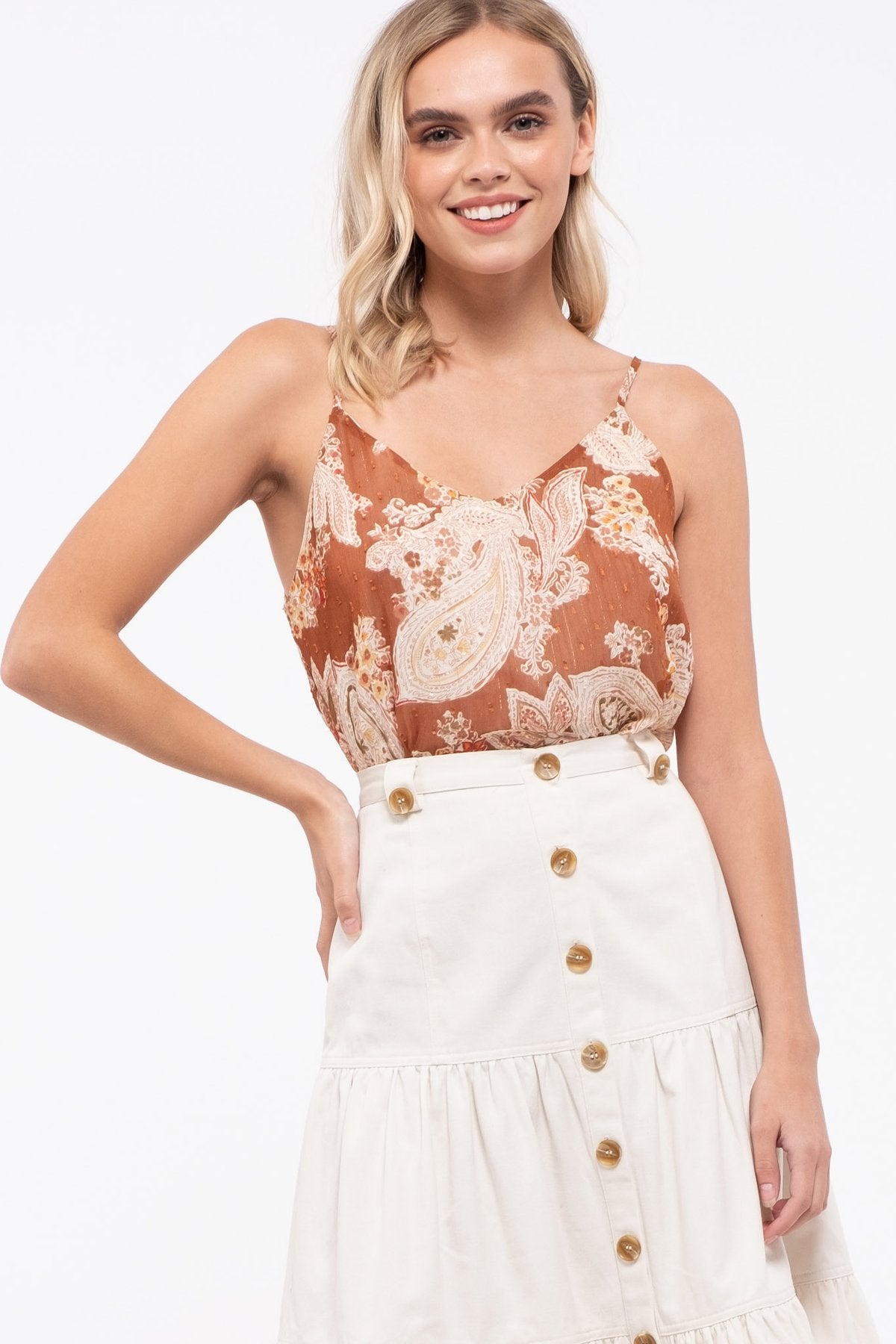 Paisley V-Neck Cami