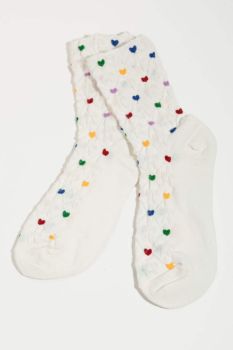 Rainbow Heart Socks