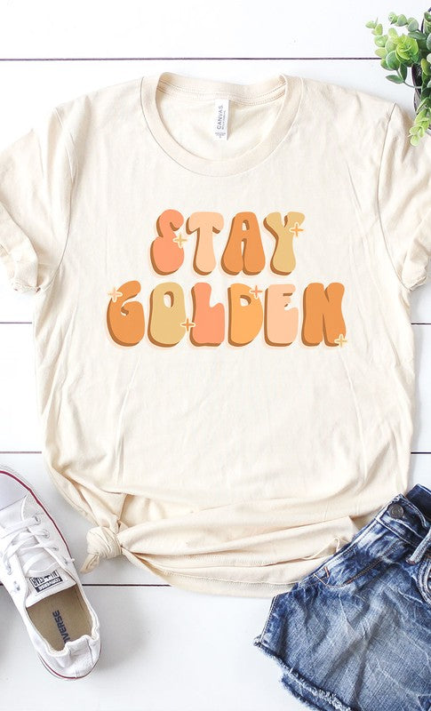 Retro Stay Golden Graphic Tee